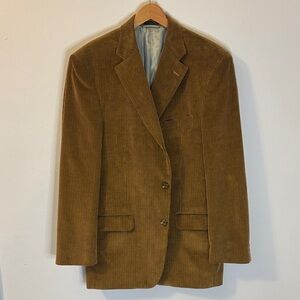 VTG Ibiza Men's Brown Corduroy Blazer 42R Cotton Italian